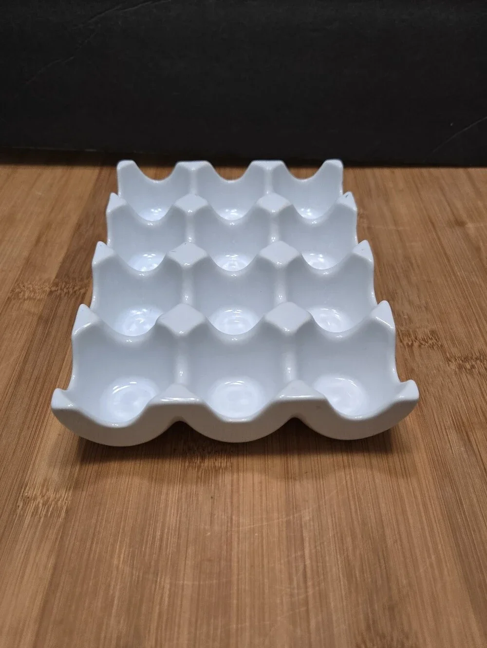 White Ceramic Egg Crate  12 Tray Holder Easter Egg Tray Large multipurpose